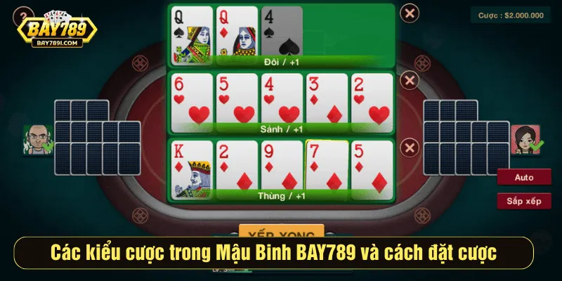 Các kiểu cược trong Mậu Binh BAY789 và cách đặt cược