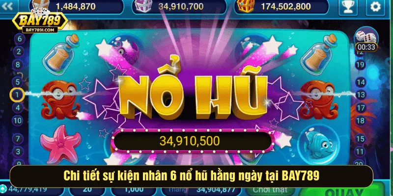 Chi tiết sự kiện nhân 6 nổ hũ hằng ngày tại BAY789